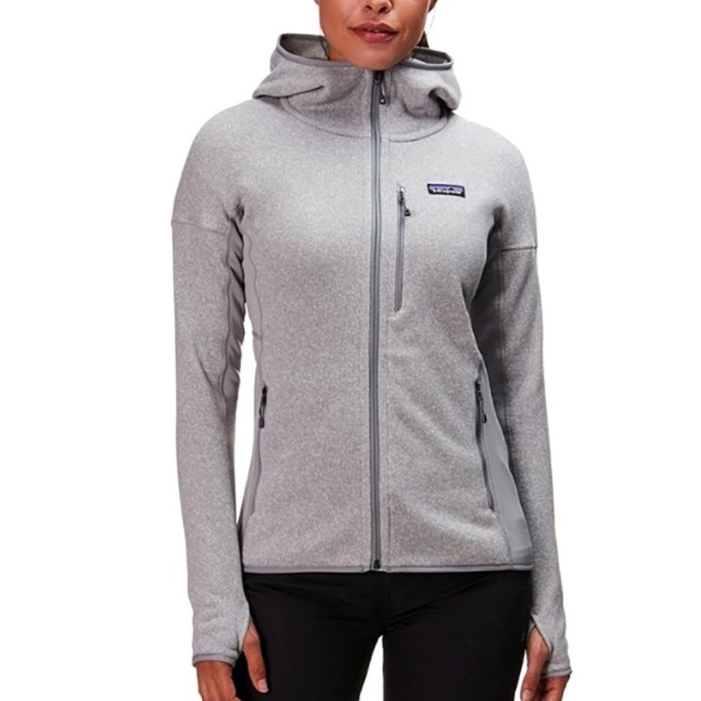 Patagonia Performance Better Sweater Hooded Fleece Jacket Grey Size Small